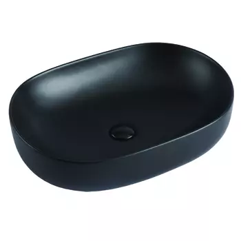 Раковина накладная 60 см Azario AZ-78326MB черный матовый