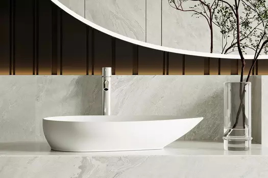 Раковина накладная Abber Bequem 59 см AC2117MW белая матовая