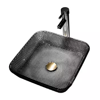 Раковина накладная Abber Glas 39 см AK2311B черная