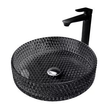 Раковина накладная Abber Glas 40 см AK2301B черная