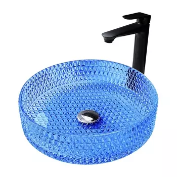 Раковина накладная Abber Glas 40 см AK2301DB синяя