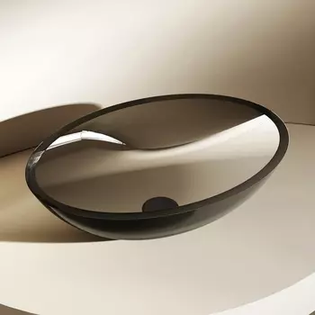 Раковина накладная Abber Kristall 50 см AT2802Onyx черная