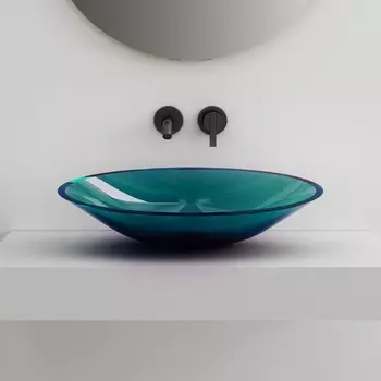 Раковина накладная Abber Kristall 54 см AT2812Aquamarin синяя