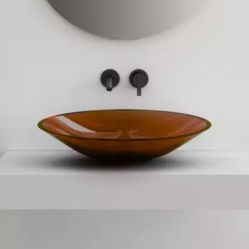 Раковина накладная Abber Kristall 54 см AT2812Opal коричневая