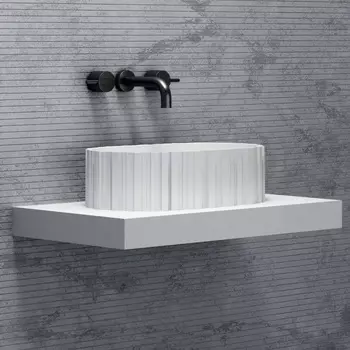 Раковина накладная Abber Stein 56 см AS2655 белая матовая