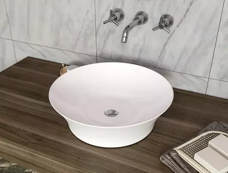 Раковина накладная Allen Brau Liberty 42 см 4.32002.20 белая глянцевая, без перелива