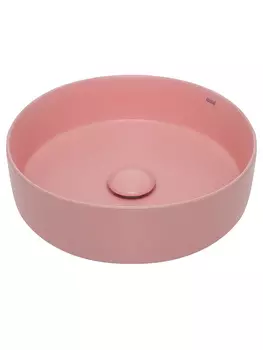 Раковина накладная AQUAme 36 см AQM5012 розовая матовая
