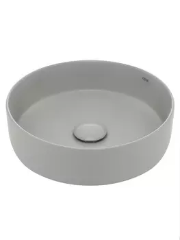 Раковина накладная AQUAme 36 см AQM5012 светло-серая матовая