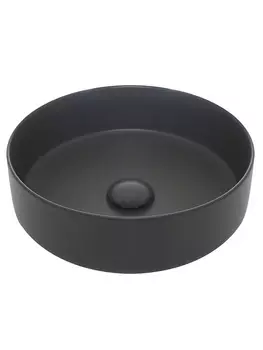 Раковина накладная AQUAme 36 см AQM5012 темно-серая матовая