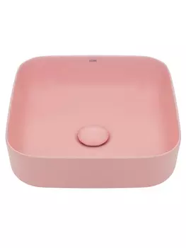 Раковина накладная AQUAme 39 см AQM5011 розовая матовая