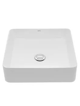 Раковина накладная AQUAme 40 см AQM5008 белая глянцевая