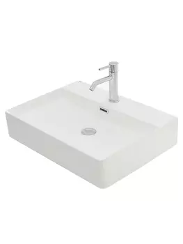 Раковина накладная AQUAme 59 см AQM5004 белая глянцевая