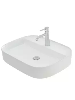 Раковина накладная AQUAme 61 см AQM5003 белая глянцевая