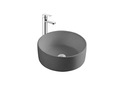 Раковина накладная Aquatek 40 см AQ5118-MG серая матовая