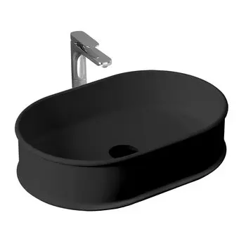 Раковина накладная Artceram Atelier 60 см ATL002 17 00 черная матовая