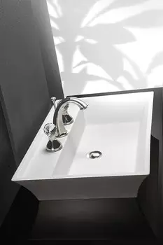 Раковина накладная Boheme 67 см 804 белая, серебро