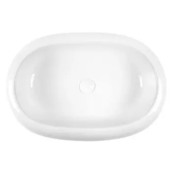 Раковина накладная BOND Oval 64 см S58-640 белая глянцевая