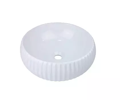 Раковина накладная Bronze de Luxe 1382W эмеральда белая 40 см