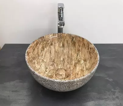 Раковина накладная CeramaLux 32 см 488 коричневая