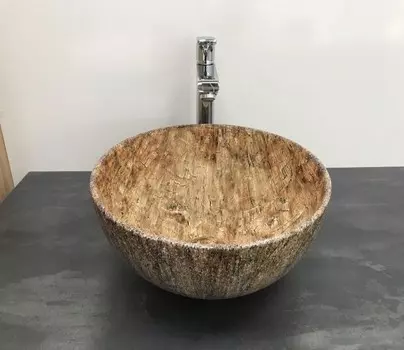 Раковина накладная CeramaLux 32 см 489 коричневая