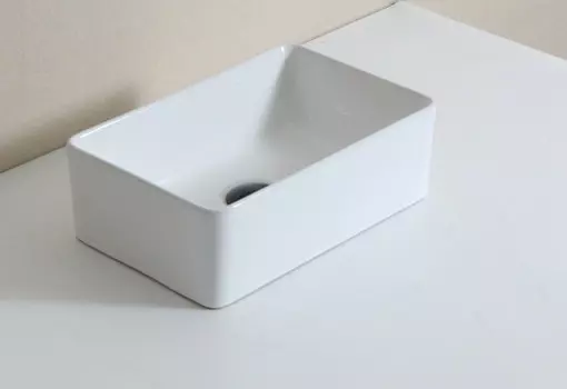 Раковина накладная CeramaLux 37 см 6230 белая глянцевая