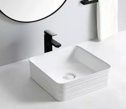 Раковина накладная CeramaLux 39 см W1531A белая