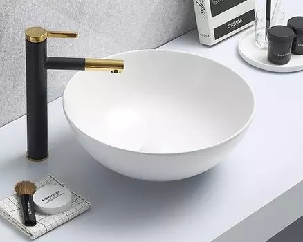 Раковина накладная CeramaLux 42 см 104MW белая