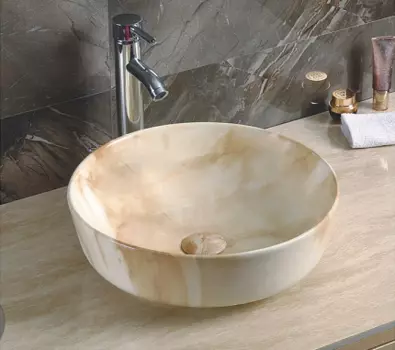 Раковина накладная CeramaLux 42 см 526 коричневая