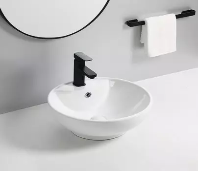 Раковина накладная CeramaLux 45 см 9001 белая