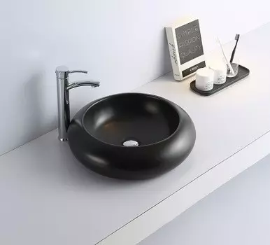 Раковина накладная CeramaLux 46 см 7031AMB черная
