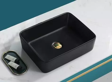 Раковина накладная CeramaLux 47 см 9103MB черная