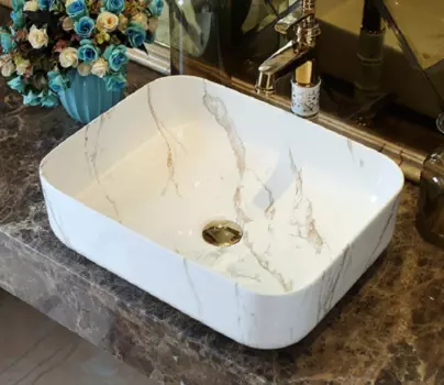 Раковина накладная CeramaLux 50 см 190 белая