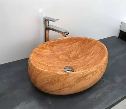 Раковина накладная CeramaLux 50 см 578 рыжая