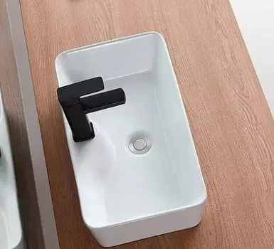 Раковина накладная CeramaLux 50 см 7291-1 белая глянцевая