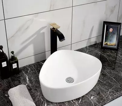 Раковина накладная CeramaLux 51 см 9386 белая