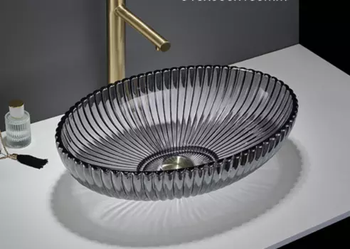 Раковина накладная CeramaLux 51 см GL49A графит