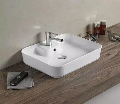 Раковина накладная CeramaLux 52 см 9445 белая