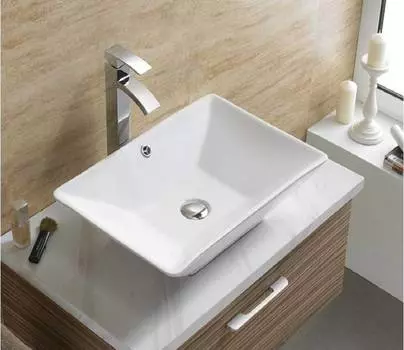 Раковина накладная CeramaLux 55 см 9212 белая