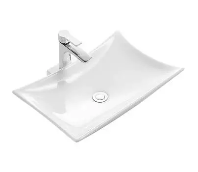 Раковина накладная CeramaLux 57 см 9176 белая