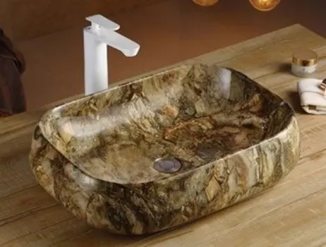 Раковина накладная CeramaLux 58 см 186 коричневая