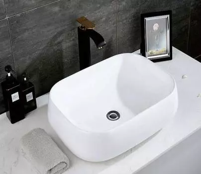 Раковина накладная CeramaLux 58 см 9243 белая