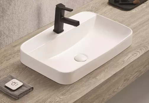 Раковина накладная CeramaLux 60 см 78699 белая глянцевая