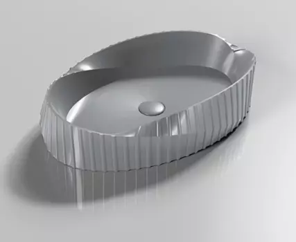 Раковина накладная CeramaLux 60 см 78750MPG серая матовая