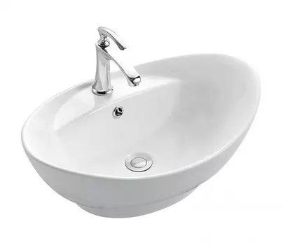 Раковина накладная CeramaLux 60 см 9018 белая