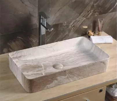 Раковина накладная CeramaLux 61 см 596 серая