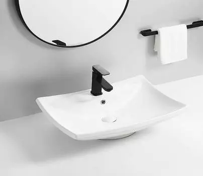 Раковина накладная CeramaLux 61 см 9111 белая