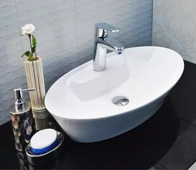 Раковина накладная CeramaLux 61 см 9398 белая