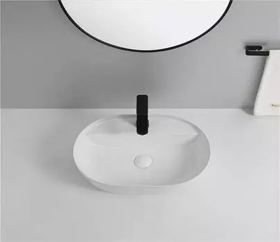 Раковина накладная CeramaLux 61 см D1346 белая