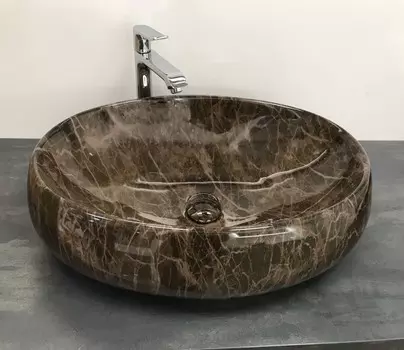 Раковина накладная CeramaLux 62 см 168 коричневая