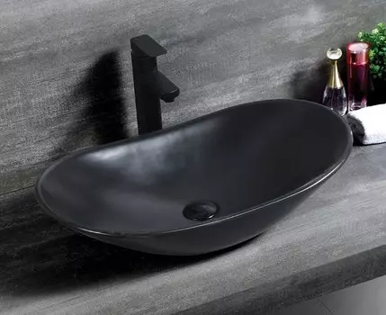 Раковина накладная CeramaLux 62 см 7811AMB черная
